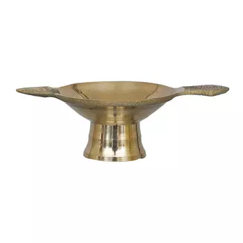 Латунная Дия с подставкой и держателем, Brass Diya with Stand and Holder, произв. eCraftIndia