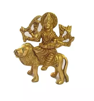 Латунная статуэтка Дурга Ма, Durga Ma Brass Idol, произв. Kalyan Puja