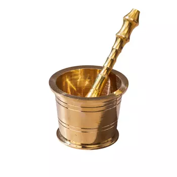 Латунная ступка и пестик, Brass Mortar and Pestle, произв. P-TAL