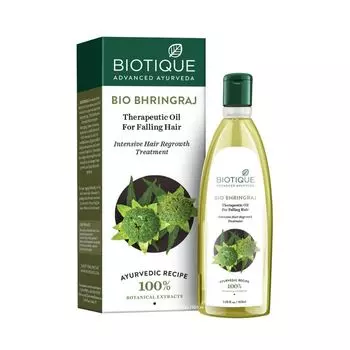 Лечебное масло Брингараджа: против выпадения волос (100 мл), Bio Bhringraj Therapeutic Oil For Falling Hair, произв. Biotique
