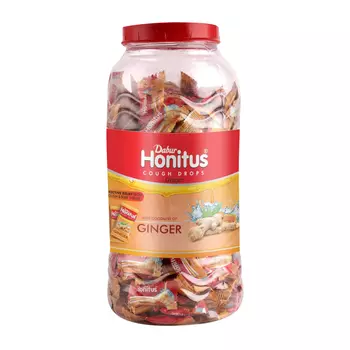 Леденцы от кашля Имбирь (100 шт), Honitus Cough Drops Ginger, произв. Dabur