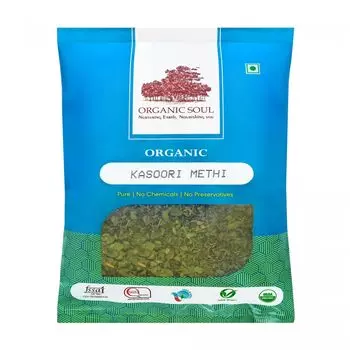 Листья органического Пажитника (100 г), Organic Kasoori Methi, произв. Organic Soul
