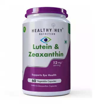 Лютеин и Зеаксантин (60 кап, 12 мг), Lutein with Zeaxanthin Support Eyes Health, произв. HealthyHey