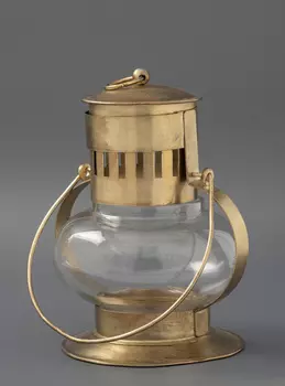 Маленький металлический подсвечник в форме фонарика, Латунь, Small Iron Handicraft Round Candle Cage, произв. John Molly Decor&Gifts