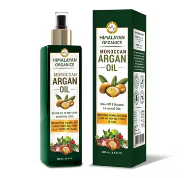 Марокканское аргановое масло для роста волос (200 мл), Moroccan Argan Oil, произв. Himalayan Organics