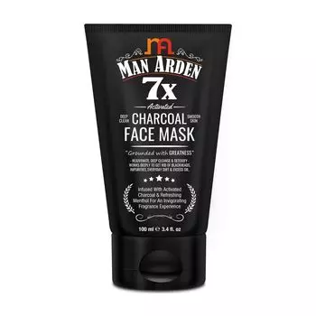 Маска для лица с Активированным углем (100 мл), 7X Activated Charcoal Face Mask, произв. Man Arden