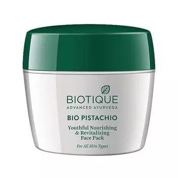 Маска для лица с Фисташками: омолаживающая (175 г), Bio Pistachio Youthful Nourishing & Revitalizing Face Pack, произв. Biotique