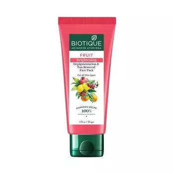 Маска для лица с фруктами: против пигментации (50 г), Fruit Brightening Depigmentation & Tan Removal Face Pack, произв. Biotique