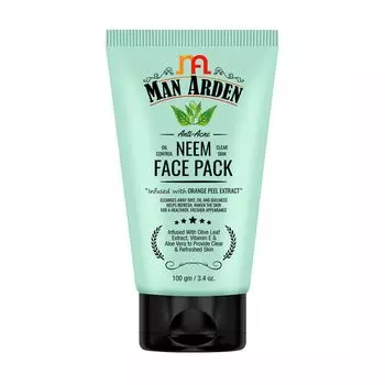 Маска для лица с Нимом: против акне (100 г), Anti-Acne Neem Face Pack, произв. Man Arden