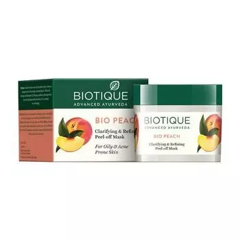 Маска для лица с Персиком очищающая (50 г), Bio Peach Refining Peel-off Mask, произв. Biotique