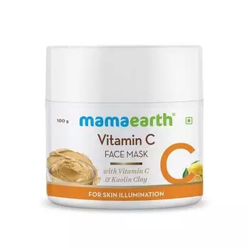 Маска для лица с Витамином С и Каолиновой глиной (100 г), Face Mask with Vitamin C & Kaolin Clay, произв. Mamaearth