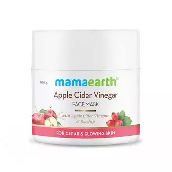 Маска для лица с Яблочным уксусом и Шиповником (100 г), Face Mask with Apple Cider Vinegar & Rosehip, произв. Mamaearth