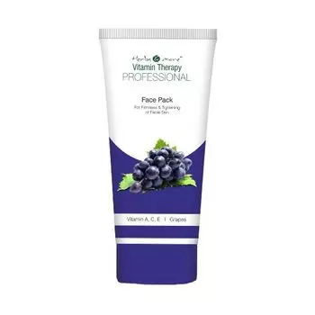 Маска для упругой и подтянутой кожи лица с витаминами А, С, Е и Виноградом (100 г), Face Pack for Firmness & Tightening of Facial Skin Vitamin A, C, E Grapes, произв. Herbs & More