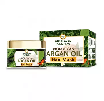 Маска для волос с Аргановым маслом (200 мл), Moroccan Argan Oil Hair Mask, произв. Himalayan Organics