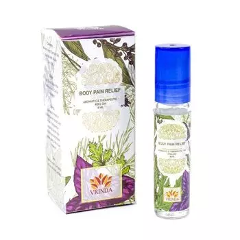 Масло для облегчения боли в теле (8 мл), Body Pain Relief, произв. Vrindaam