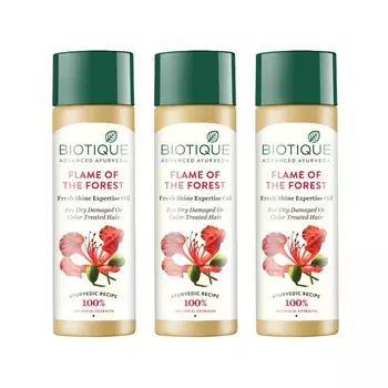 Масло для сухих и поврежденных волос (3 х 120 мл), Flame Of Forest Hair Oil Set, произв. Biotique