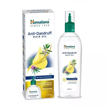 Масло для волос против перхоти с Чайным деревом и Розмарином (200 мл), Anti-Dandruff Hair Oil with Tea Tree & Rosemary, произв. Himalaya