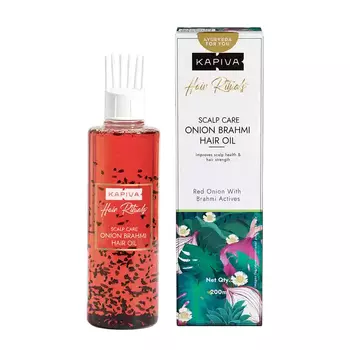 Масло для волос с Луком и Брахми (200 мл), Onion Brahmi Hair Oil, произв. Kapiva