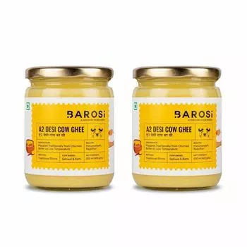 Масло Гхи из молока А2 (2 х 500 мл), A2 Desi Cow Ghee Set, произв. Barosi