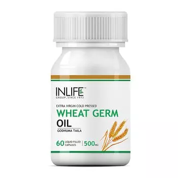 Масло ростков Пшеницы холодного отжима (60 кап, 500 мг), Extra Virgin Cold Pressed Wheat Germ Oil, произв. INLIFE