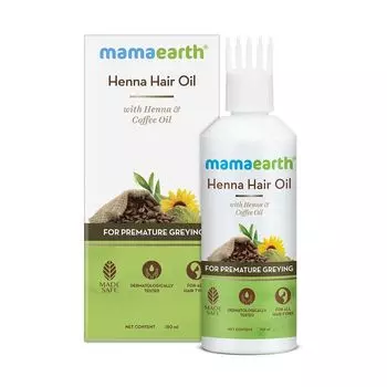Масло с Хной: против ранней седины (150 мл), Henna Hair Oil for Premature Greying, произв. Mamaearth