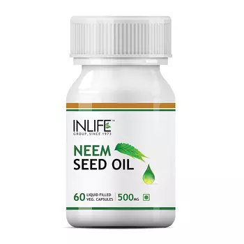 Масло семян Нима (60 кап, 500 мг), Neem Seed Oil, произв. INLIFE