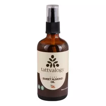 Масло сладкого Миндаля: для ухода за кожей (100 мл), Pure Sweet Almond Oil, произв. Tattvalogy