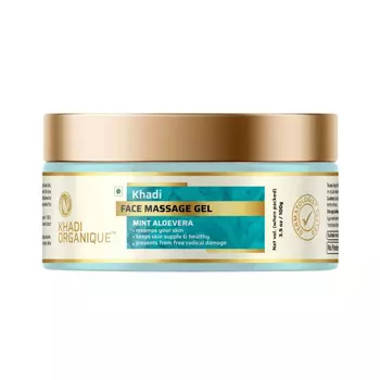 Массажный гель для лица с Мятой и Алоэ вера (100 г), Face Massage Gel Mint Aloe Vera, произв. Khadi Organique