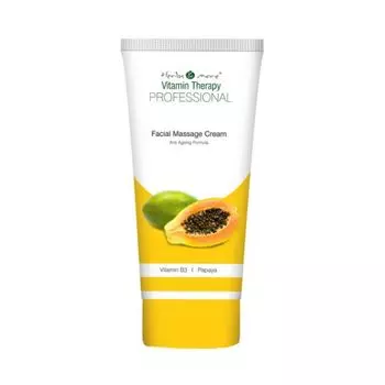 Массажный крем для лица с Витамином В3 и Папайей (100 г), Facial Massage Cream Vitamin B3 Papaya, произв. Herbs & More