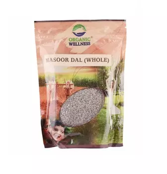 Масур Дал (Красная чечевица цельная) (450 г), Masoor Dal Whole, произв. Organic Wellness
