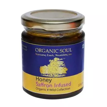 Мед с Шафраном (225 г), Honey Saffron Infused, произв. Organic Soul