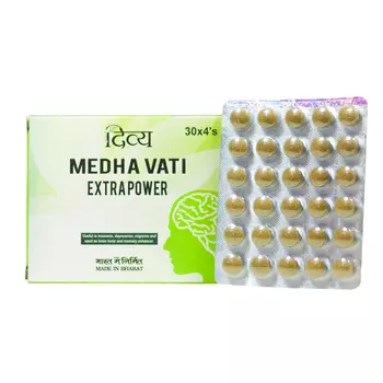 Медха Вати (120 таб, 500 мг), Medha Vati Extra Power, произв. Patanjali