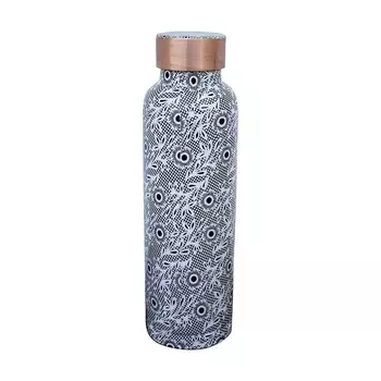 Медная бутылка черно-белая (1 л), Rohani Copper Bottle, произв. MYINDIA