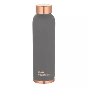 Медная бутылка серая (950 мл), Copper Water Bottle Grey, произв. The Better Home