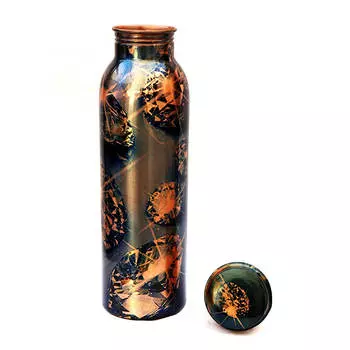 Медная бутылка с алмазами (1 л), Copper Diamond Bottle, произв. MYINDIA