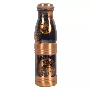 Медная бутылка с монетами (1 л), Copper Bottle with Coins, произв. MYINDIA
