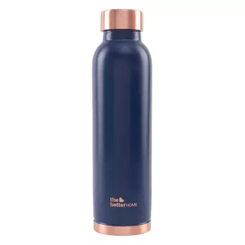 Медная бутылка синяя (950 мл), Copper Water Bottle Blue, произв. The Better Home