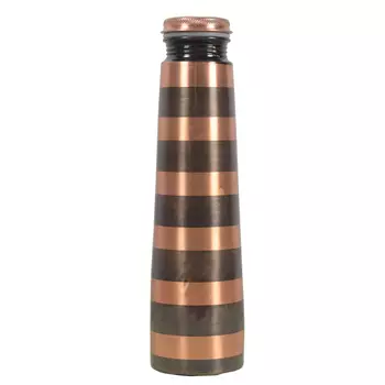 Медная бутылка в полоску (1 л), Striped Copper Bottle, произв. MYINDIA