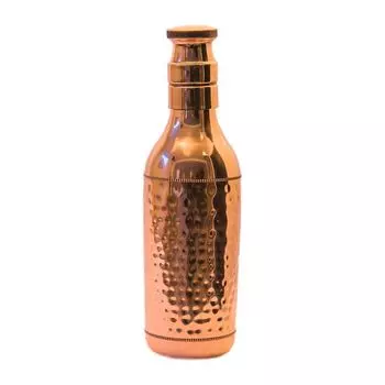 Медная кованая бутылка для воды (1,5 л), Copper Hammered Water Bottle, произв. SHAKUNTLA VINTAGE