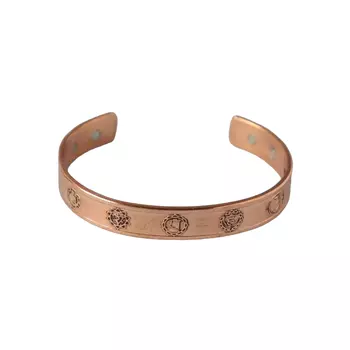 Медный браслет с чакрами, Chakra Copper Cuff, произв. Isha Life