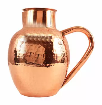 Медный кувшин в античном стиле (1250 мл), Royal Surai Copper Jug Pitcher,произв. MYINDIA