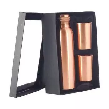 Медный набор: бутылка (1000 мл) и два стакана (300 мл), Copper Bottle & 2 Glasses, произв. Ensure