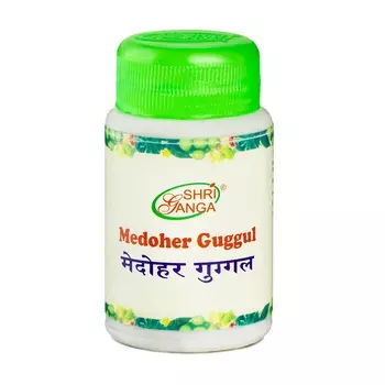 Медохар Гуггул (100 г), Medoher Guggul, произв. Shri Ganga Pharmacy