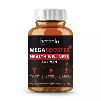 Мегабустер+ (60 кап, 550 мг), Megabooster+ Health Wellness for Men, Herbelo Organics
