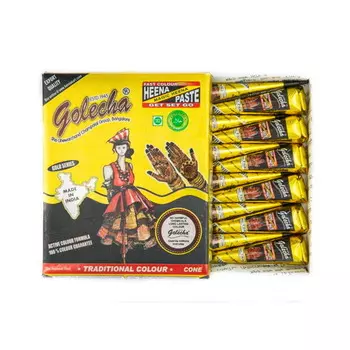 Мехенди: черная хна для рисования (12 кон), Mehandi Black, произв. Golecha