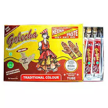 Мехенди: коричневая хна для рисования (10 тюб), Mehandi Tube Brown, произв. Golecha