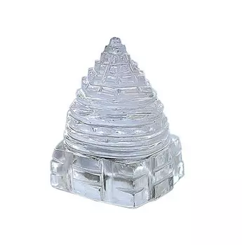 Меру Шри Янтра из кристального кварца, Crystal Sphatik Meru Shri Yantra, произв. Kalyan Puja