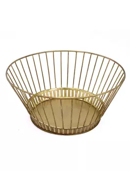 Металлическая конусовидная ваза большая, Латунь, Iron Wire Taper Planter Brass Big, произв. John Molly Decor&Gifts