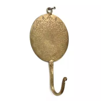 Металлический настенный крючок со сплошной гравировкой, Латунь, Iron Hanger Hook, произв. John Molly Decor&Gifts