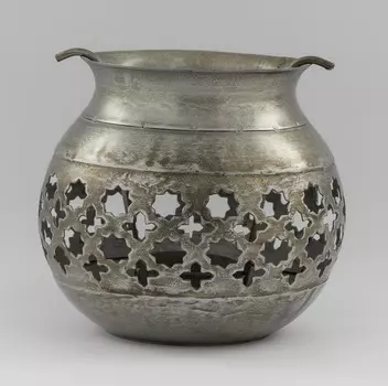 Металлический подсвечник в форме кувшина, Цинк, Iron Handicraft Round Pot With T-Light, произв. John Molly Decor&Gifts